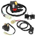 Handlebar Key Starter Relay Switch Kit For Honda Foreman 450 S Trx450fm 1998-2004 Manul Shift 35020-hm7-a00 35100-hn0-a02