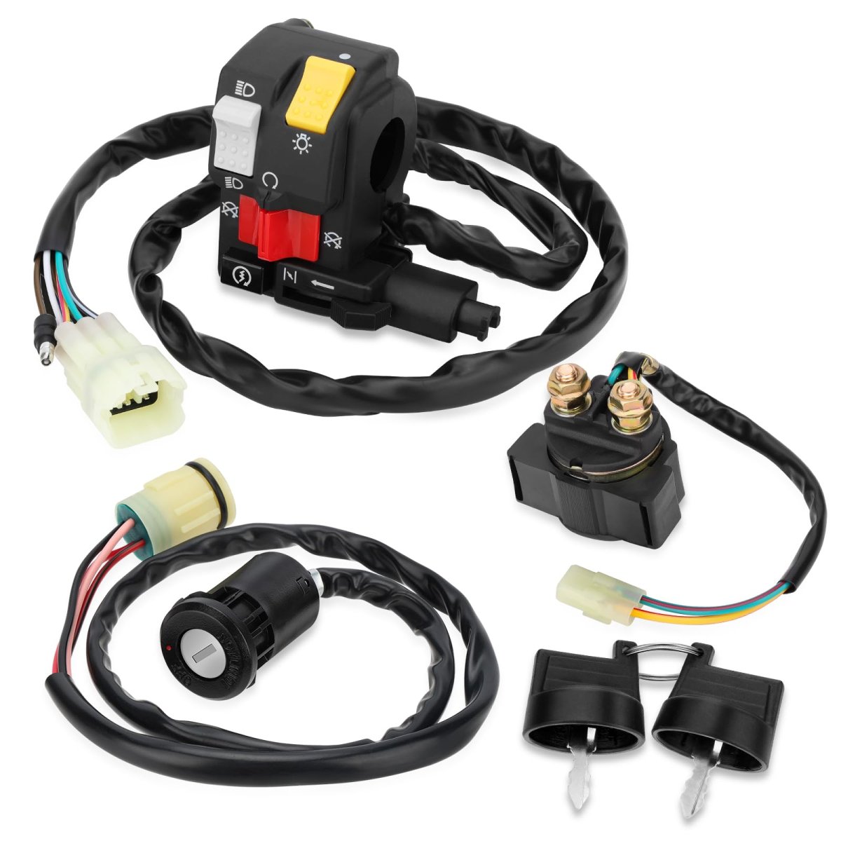 Handlebar Key Starter Relay Switch Kit For Honda Foreman 450 S Trx450fm 1998-2004 Manul Shift 35020-hm7-a00 35100-hn0-a02
