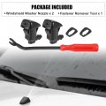 X Autohaux 5pcs Front Windshield Wiper Washer Nozzle Spray Jet Kit 15247800 For Gmc Acadia 2011-2012 2015-2016 Chevrolet