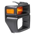 Hecasa Right Headlight Bezel W Turn Signal Light For 2008-2019 Ford E150 E250 E350 Super Duty Headlamp Cover Door Trim Yellow