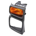 Hecasa Right Headlight Bezel W Turn Signal Light For 2008-2019 Ford E150 E250 E350 Super Duty Headlamp Cover Door Trim Yellow
