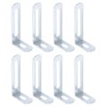8pcs L-shaped Brackets Corner Brace 1 97 X0 94 47 Shelf Bracket Right Angle For Wood Shelves Furniture 50x24x12mm Silver 