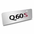 Ipick Image For Infiniti Q60s Name In 3d European Look Half-size Brush Metal License Plate