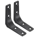 2pcs Floating Shelf Brackets 3 X Inch Heavy Duty Wall Supports Steel Joint Angle For Wood Shelves Cabinets Countertop Support 