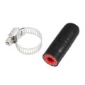 1 Pcs 30mm Length 6mm 0 24 Id Black Red Car Silicone Rubber Hose End Cap With Clamps Reinforced Blanking For Bypass Tube 