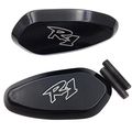 Motorcycle Mirror Block Off Base Plates For 2000-2008 Yamaha R1 Yzf-r1 Yzfr1 Black