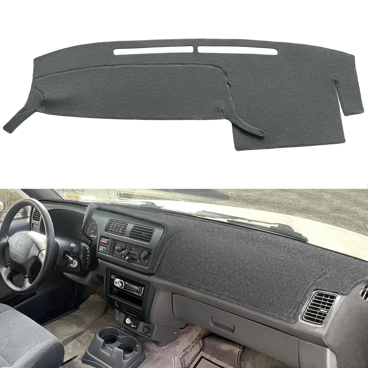 Dash Cover Mat Custom Fit For Nissan Frontier Xterra Dashboard Pad Carpet Protector J273 Dark Gray