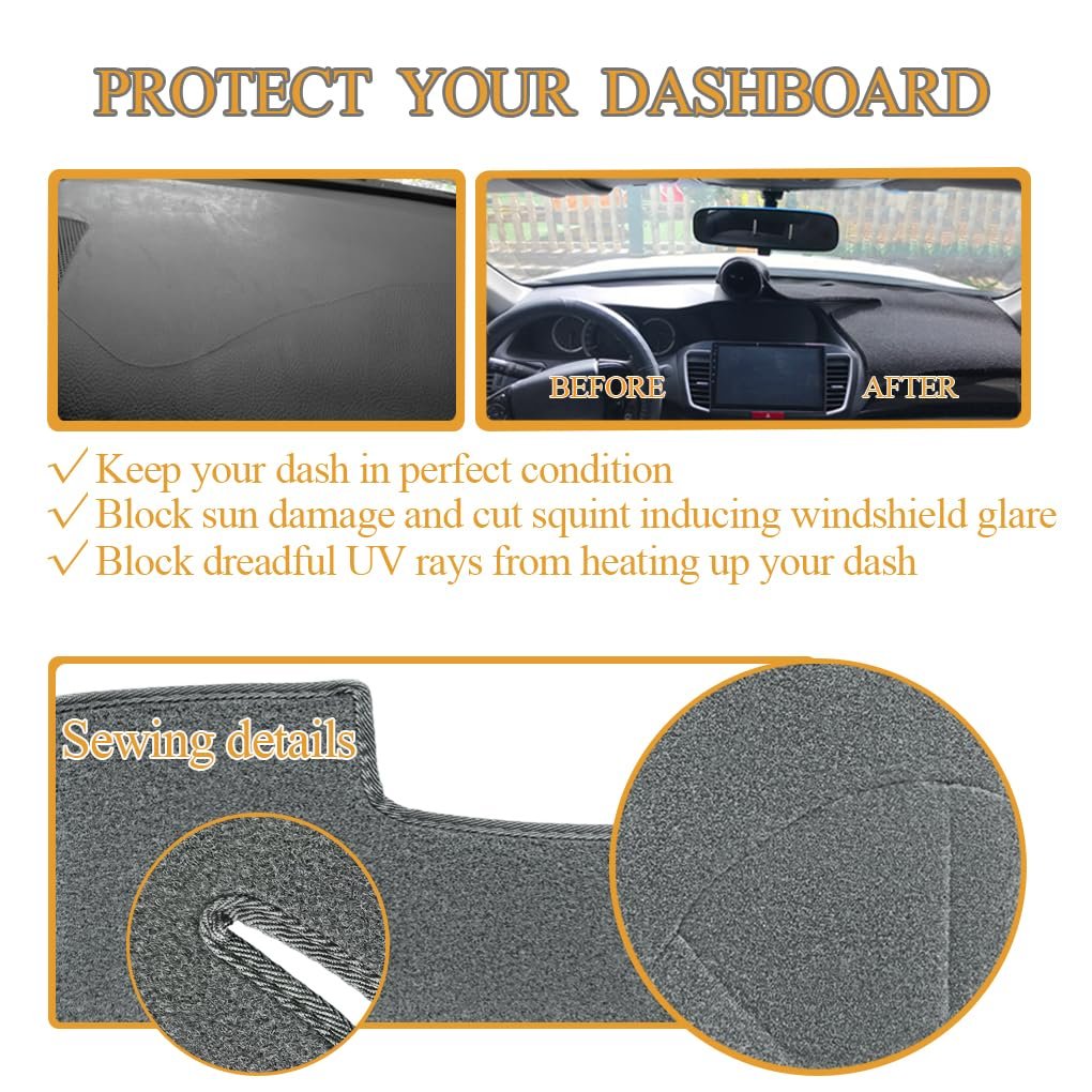 Dash Cover Mat Custom Fit For Nissan Frontier Xterra Dashboard Pad Carpet Protector J273 Dark Gray