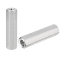 M8 X 1 25-pitch 55mm Length Coupling Nuts 4pcs 304 Stainless Steel Metric Hex Rod 