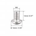 Uxcell M8x12mm Machine Screws Hex Socket Round Head Screw 304 Stainless Steel Fasteners Bolts 5pcs