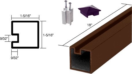 C R Laurence Crl Duranodic Bronze 18 End Aluminum Counter Post