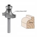 Uxcell Router Bit 3 4 Inch Cutting Diameter 1 Shank Round Over Corner 2 Flutes Tungsten Steel For Milling Cutter Tool 1pcs