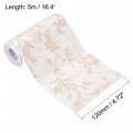 Uxcell Waterproof Peel And Stick Decorative Tape Self Adhesive 4 72 W X 16 L Pvc For Wall Edge White With Flowers Pattern Extra