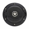 Hooke Road Five Star Black Jk Gas Cap Fuel Filler Cover Compatible With Jeep Wrangler Unlimited 2007-2018