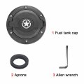 Hooke Road Five Star Black Jk Gas Cap Fuel Filler Cover Compatible With Jeep Wrangler Unlimited 2007-2018