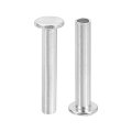 100pcs Semi Tubular Rivets 5mm X 30mm Aluminum Round Flat Head Semi-tubular Metal Stud Rivet For Industry Household Repairing 