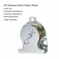 Uxcell 4pcs 72mm Single Pulley Block Iron Hanging Wire Towing Wheel Cable Rope Runner Roller In Zinc Plated