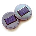 True Line Automotive Blue Solar Led Energy Cup Holder Insert Interior Car Tray Light Lamp Kit Usb Rechargeable 