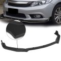 Auto Dynasty 3pcs Cs Style Matte Black Front Bumper Lip Splitter Chin Spoiler Wing Body Kit Compatible With Honda Civic 4-dr 12
