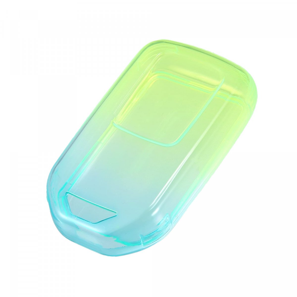 1 Pcs Key Fob Remote Control Cover Case Full Protection Tpu Shell For Honda Accord Green And Cyan Gradient
