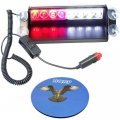 Hqrp White Red 8-led Vehicle Dash Warning Hazard Strobe Fog Flash Light For Car Truck Boat Rv Caravan Plus Coaster