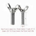 M6-1 0 X 60mm 304 Stainless Steel Wing Butterfly Screws Bolts Wing Bolt Machine Fastener Thumb Hand For Electronic Equipment 6
