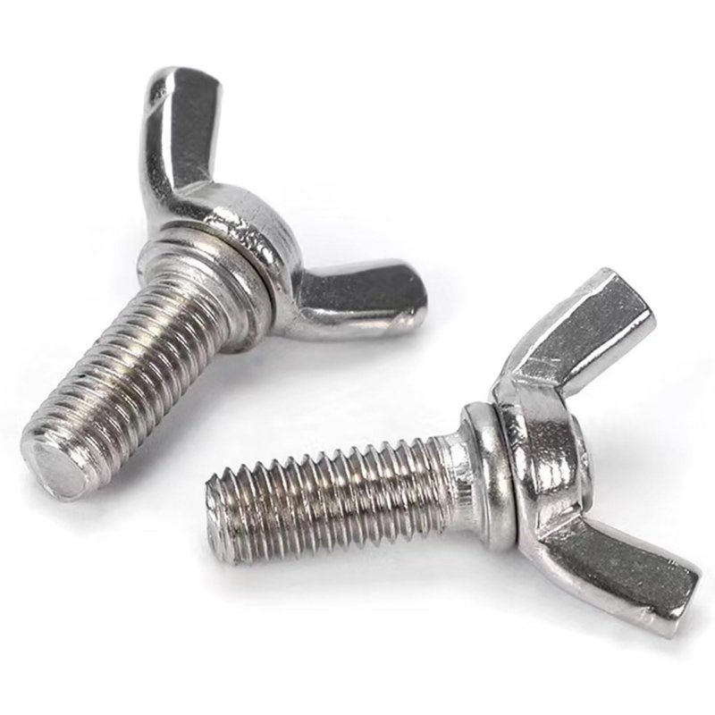 M6-1 0 X 60mm 304 Stainless Steel Wing Butterfly Screws Bolts Wing Bolt Machine Fastener Thumb Hand For Electronic Equipment 6