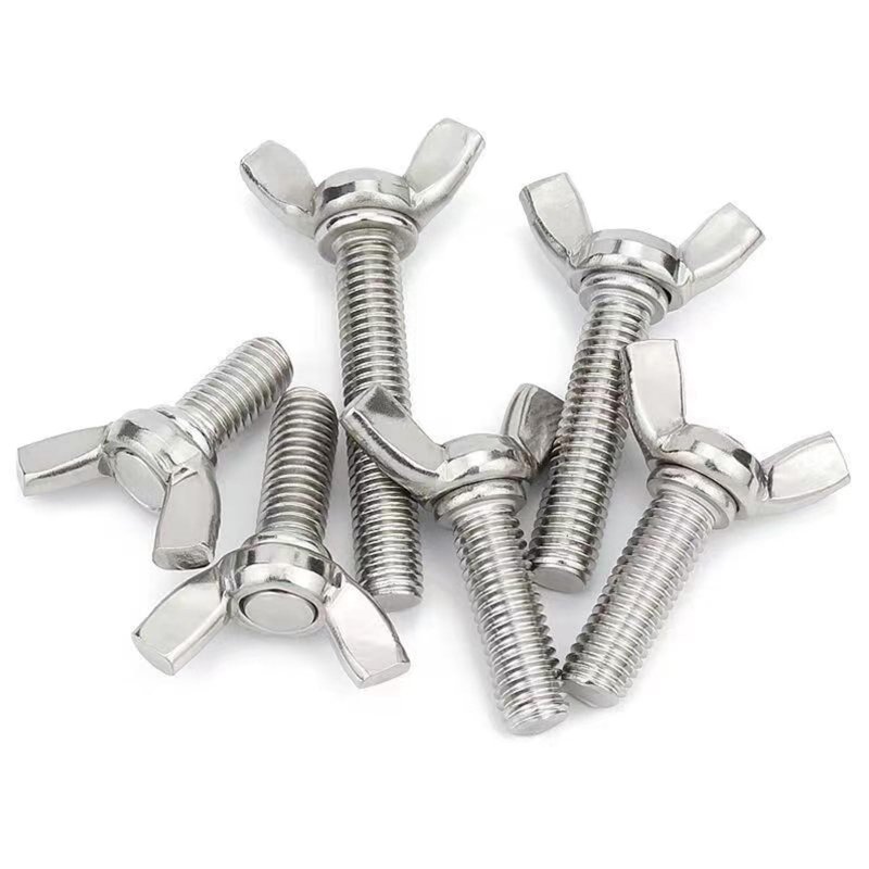 M6-1 0 X 60mm 304 Stainless Steel Wing Butterfly Screws Bolts Wing Bolt Machine Fastener Thumb Hand For Electronic Equipment 6