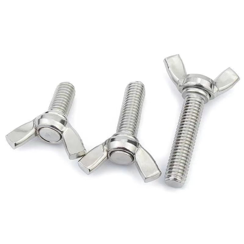 M6-1 0 X 60mm 304 Stainless Steel Wing Butterfly Screws Bolts Wing Bolt Machine Fastener Thumb Hand For Electronic Equipment 6