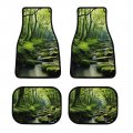 Green Forest Car Floor Mat Set Universal Fit 4-piece Misty Automotive Mats All Weather Anti-slip Protectionpets Accessories For 