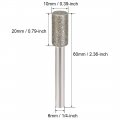 Uxcell Diamond Burrs Bits Grinding Drill Carving Rotary Tool For Glass Stone Ceramic 150 Grit 1 4 Shank 10mm Cylinder 10 Pcs