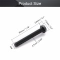 Mromax M4 X 30 Threaded Plastic Phillips Cross Pan Head Machine Screws Bolts Black 50pcs