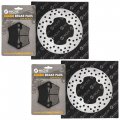 Niche Rear Brake Rotor Pad Semi Metallic Kit For Polaris Rzr 570 Ranger 800 500 Sportsman 220241