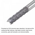 Uxcell End Mill Cnc Router Bits 3 175mm X 12mm 1 8 Shank Diamond Film Coated Carbide Engraving Bit Milling Cutter Right Hand