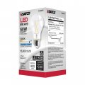 Satco 6 Pack Dimmable Led Filament Lamps S12418 High Lumens 8 Watt A19 Clear Medium Base 5000k 90 Cri 120 Volt For Use At