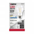 Satco 6 Pack Dimmable Led Filament Lamps S12418 High Lumens 8 Watt A19 Clear Medium Base 5000k 90 Cri 120 Volt For Use At