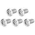 5pcs Torx Security Machine Screws 3 8-16 X 4 304 Stainless Steel Tamper Resistant Button Head Bolt Full Thread For Anti-theft 