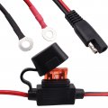 Zookoto 0 6m 2ft Quick Disconnect Sae Connection 2-pin Plug With Ring Terminal Harness And 10a Fuse 