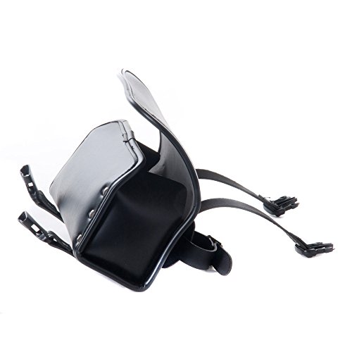 Elainestore Motorcycle Bags Saddlebags With Leather Shell Black