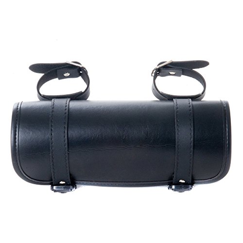 Elainestore Motorcycle Bags Saddlebags With Leather Shell Black