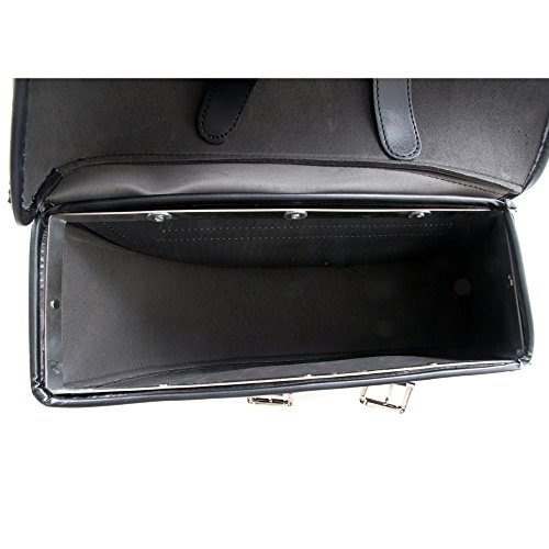 Elainestore Motorcycle Bags Saddlebags With Leather Shell Black