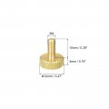 Uxcell Knurled Thumb Screws M4x10mm Flat Brass Bolts Grip Knobs Fasteners For Pc Electronic Mechanical 5pcs
