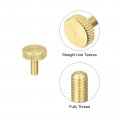 Uxcell Knurled Thumb Screws M4x10mm Flat Brass Bolts Grip Knobs Fasteners For Pc Electronic Mechanical 5pcs