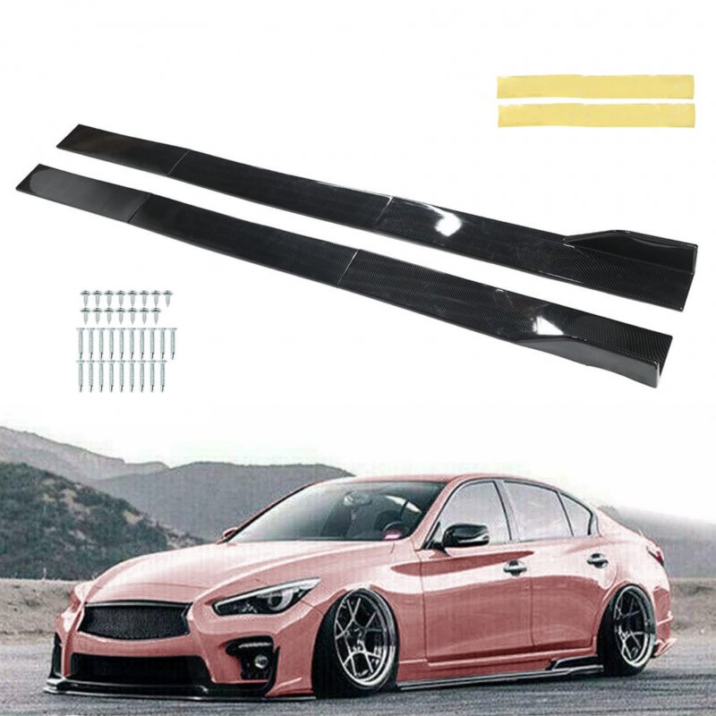 Black 86 6 Inch Side Skirt Kit Replacement For Q50 Q60 Q70 1997-2021 Lower Protection Extension Rocker Splitter Diffuser Body