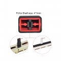 Uxcell Plastic Straight Slide Potentiometer Flat Push Knob Insert Shaft 4x1mm Red Black 10pcs