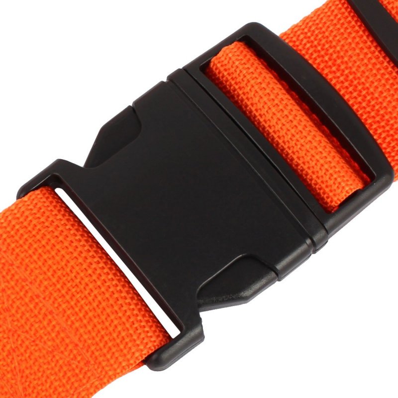 Travel Accessory Luggage Tag Pocket Buckle Strap Suitcase Belt Orange 2m Girth