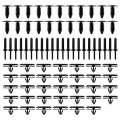 Full Fender Flare Hardware Clip Mounting Kit Fit For 2015 Jeep Wrangler Unlimited Rubicon Sport Utility 4-door Replace 78pcs