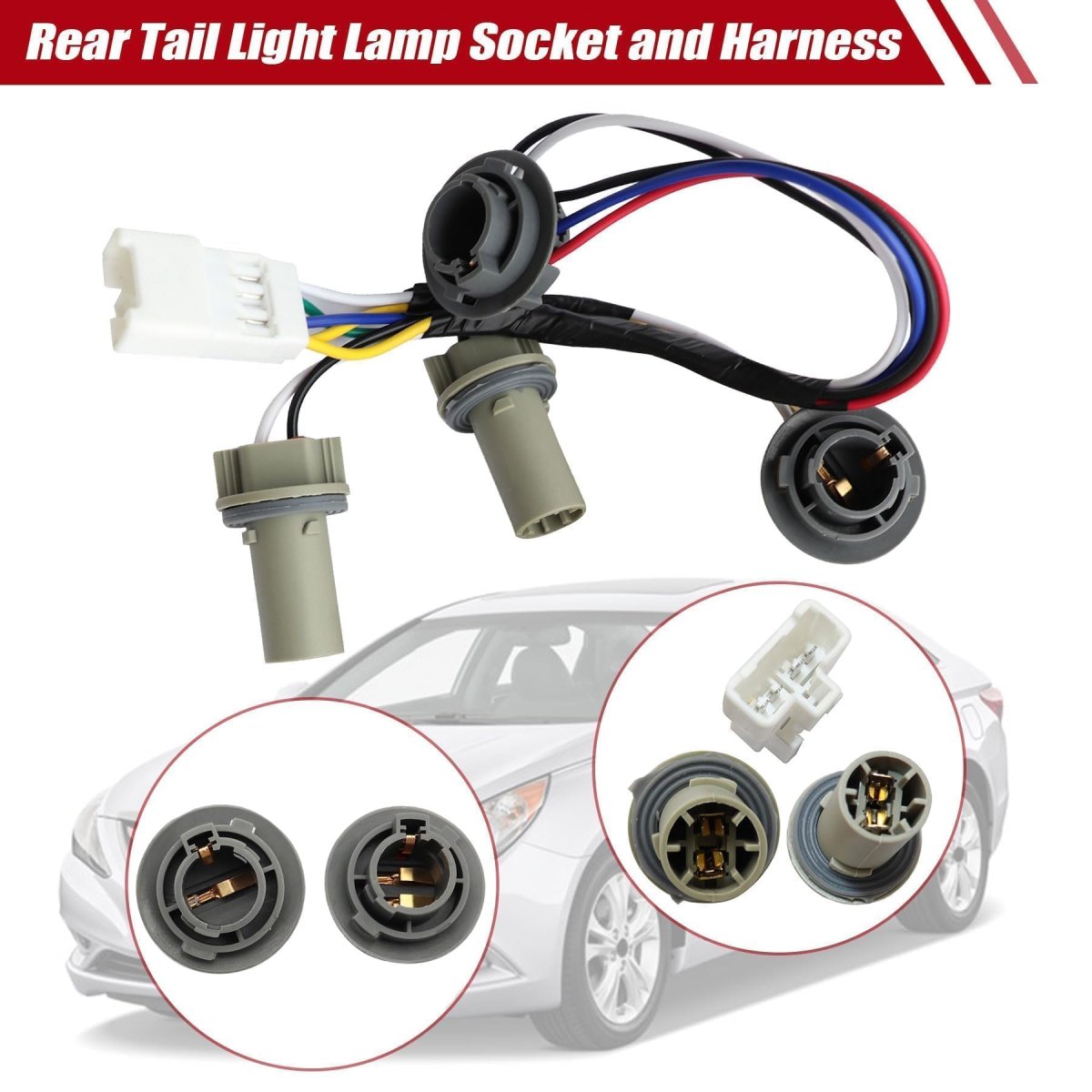 Rear Tail Light Lamp Socket And Harness For Hyundai Sonata Sedan 2011012 2013 2014 2 0l 2 4l Part Number 92450-3q000 924503q000