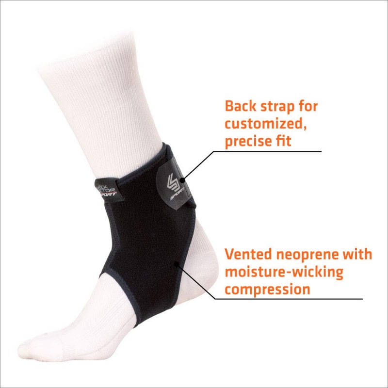Shock Doctor Ankle Comp Slv Wrap Blk L