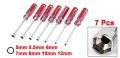 Uxcell 5mm-12mm Hex Nut Key Socket Wrench Screw Driver Hand Tool Set 7 Pcs